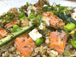 Japanese Hot-Smoked Salmon & Rice Salad